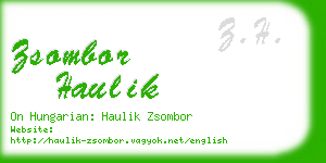 zsombor haulik business card